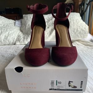 Lauren Conrad Block Heel with ankle strap